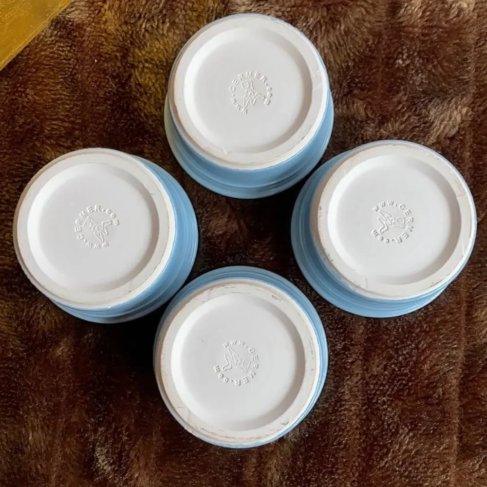 Cermer Set of 4 Pale Gray‎ 3-1/2” Ramekins PRISTINE